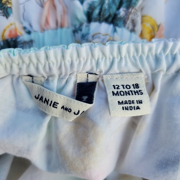 Janie and Jack Tropical Island Flutter Sleeve Dress Baby Girls 12-18 Months - Picture 3 of 4